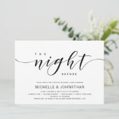 Moderne Elege Trouw Rehearsal Dinner Uitnodigingen (Staand voorkant)