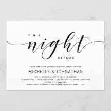 Moderne Elege Trouw Rehearsal Dinner Uitnodigingen