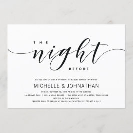 Moderne Elege Trouw Rehearsal Dinner Uitnodigingen