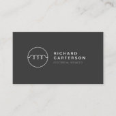 MODERNE ELEKTRICIEN LOGO OP DK GREY II VISITEKAARTJE (Voorkant)