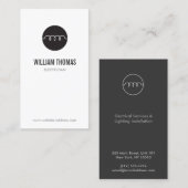 MODERNE ELEKTRICIEN LOGO VISITEKAARTJE (Voorkant / Achterkant)