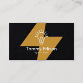 Moderne elektricien minimalistische zwarte Visitek Visitekaartje (Voorkant)