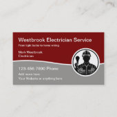 Moderne elektricien service met Logo Graphics Visitekaartje (Voorkant)