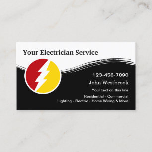 Moderne elektriciensdienst visitekaartje