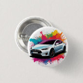 Moderne elektrische auto ronde button 3,2 cm (Voorkant /achterkant)