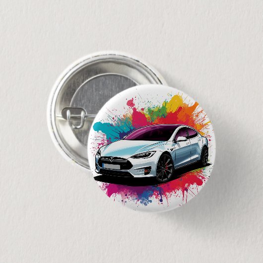 Moderne elektrische auto ronde button 3,2 cm (Voorkant /achterkant)