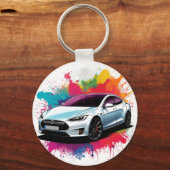 Moderne elektrische auto sleutelhanger (Voorkant)