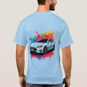 Moderne elektrische auto t-shirt (Achterkant)