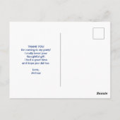 Moderne Elektrische Blauwe Kerstboom Bedankt Briefkaart (Achterkant)