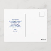 Moderne Elektrische Blauwe Kerstboom Dank u Briefkaart (Achterkant)