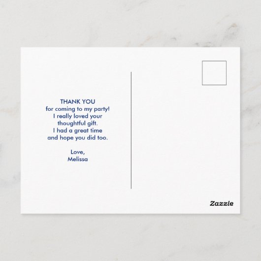 Moderne Elektrische Blauwe Kerstboom Dank u Briefkaart (Achterkant)