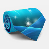 Moderne Elektrische Blauwe Sprankelende Sterren en Stropdas (Opgerold)