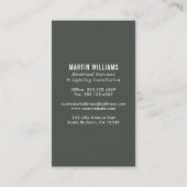 Moderne elektrische diensten Waterverf draden Visitekaartje (Achterkant)