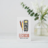 Moderne elektrische diensten Waterverf draden Visitekaartje (Staand voorkant)