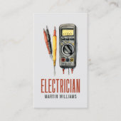 Moderne elektrische diensten Waterverf draden Visitekaartje (Voorkant)