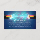 Moderne elektrische draad elektricien visitekaartje (Achterkant)