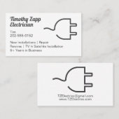 Moderne elektrische elektrotechniek visitekaartje (Voorkant / Achterkant)