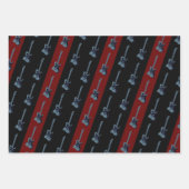 Moderne elektrische gitaar Zwart Geel Roze Blauw C Inpakpapier Vel (Voorkant 2)