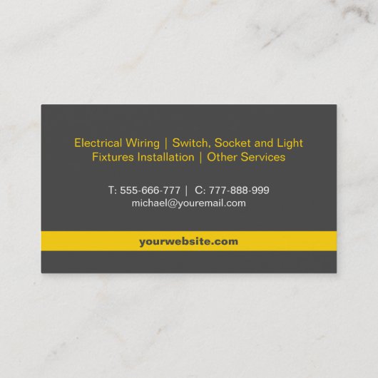  Moderne elektrische Logo Visitekaartje (Achterkant)