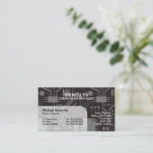 Moderne elektrische schakelkaart visitekaartje (Staand voorkant)