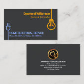 Moderne elektrische stekker visitekaartje (Voorkant / Achterkant)