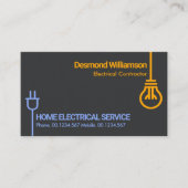 Moderne elektrische stekker visitekaartje (Voorkant)