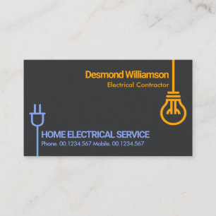 Moderne elektrische stekker visitekaartje