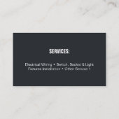 Moderne elektrische Visitekaartje (Achterkant)