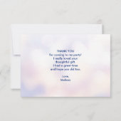 Moderne elektronische blauw kerstboom bedankkaart (Achterkant)