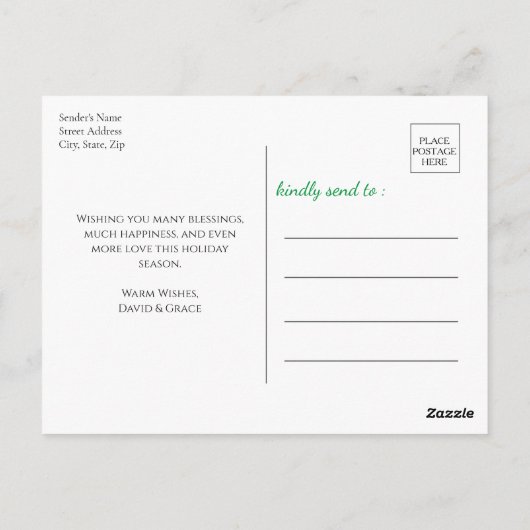 Moderne elektronische blauw kerstboom briefkaart (Achterkant)