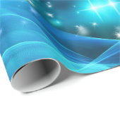 Moderne elektronische blauw kerstboom met licht cadeaupapier (Rol Hoek)