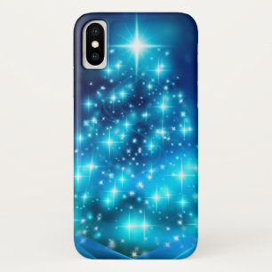 Moderne elektronische blauw kerstboom met licht Case-Mate iPhone case