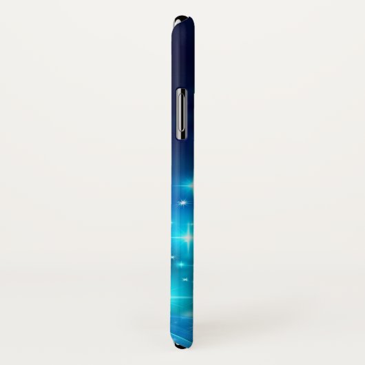 Moderne elektronische blauw kerstboom met licht Case-Mate iPhone case (Achterkant / rechts)