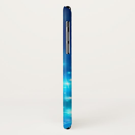 Moderne elektronische blauw kerstboom met licht Case-Mate iPhone case (Achterkant/links)