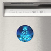 Moderne elektronische blauw kerstboom met licht magneet (Insitu (Vaatwasser))