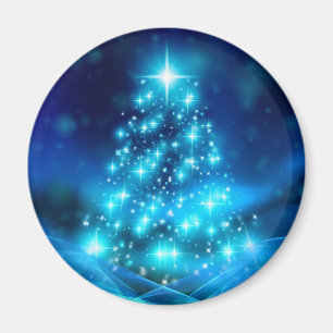 Moderne elektronische blauw kerstboom met licht magneet