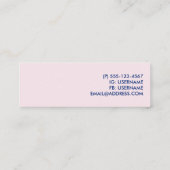 Moderne elektronische blauw kerstboom met licht mini visitekaartje (Achterkant)