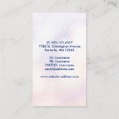 Moderne elektronische blauw kerstboom met licht visitekaartje (Achterkant)