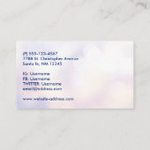 Moderne elektronische blauw kerstboom met licht visitekaartje (Achterkant)