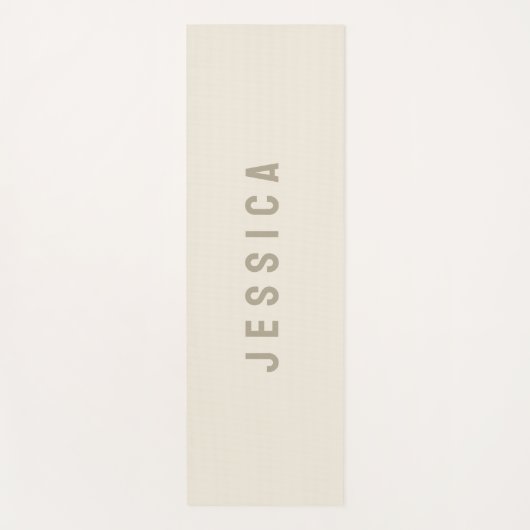 Moderne elementaire minimalistische naam yogamat (Voorkant)