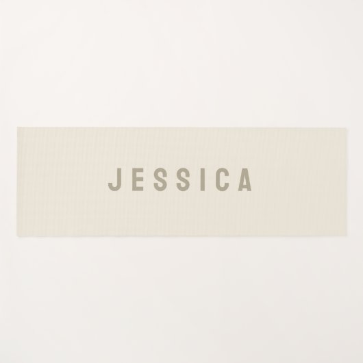 Moderne elementaire minimalistische naam yogamat (Voorkant (horizontaal))