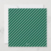 Moderne Elf Dennengroen Vakantie Monogram Feestdagenkaart (Achterkant)