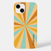 Moderne Eligant Retro Lijn Monogram Case-Mate iPhone Case (Achterkant)