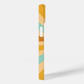 Moderne Eligant Retro Lijn Monogram Case-Mate iPhone Case (Achterkant / Rechts)