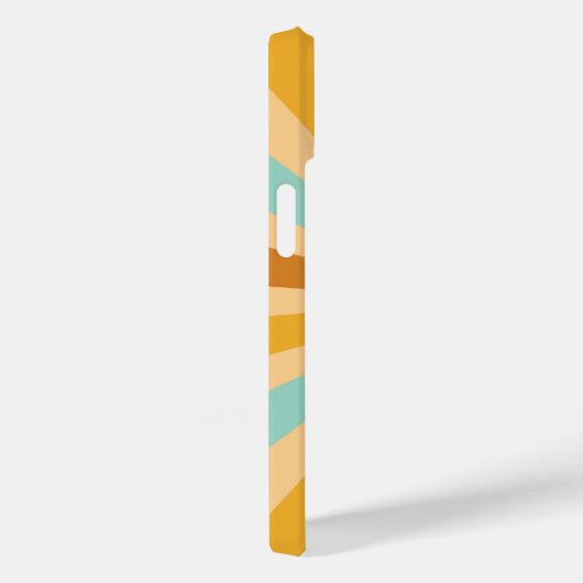 Moderne Eligant Retro Lijn Monogram Case-Mate iPhone Case (Achterkant / Rechts)