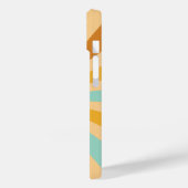 Moderne Eligant Retro Lijn Monogram Case-Mate iPhone Case (Achterkant / Links)