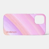 Moderne Eligante Retro Lijn Monogram Case-Mate iPhone Case (Achterkant (horizontaal))