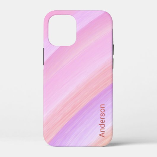 Moderne Eligante Retro Lijn Monogram Case-Mate iPhone Case (Achterkant)