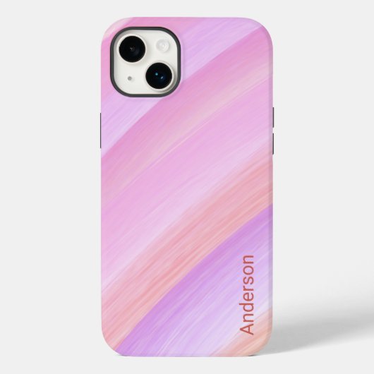 Moderne Eligante Retro Lijn Monogram Case-Mate iPhone Case (Achterkant)