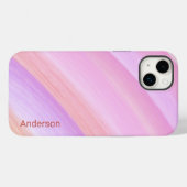 Moderne Eligante Retro Lijn Monogram Case-Mate iPhone Case (Achterkant (horizontaal))